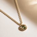 Gold Green Quartz Necklace - Margo