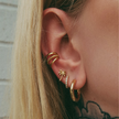Huggie Earrings with Clear Stones
