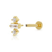 Jessica Baguette Single Flat Back Earring