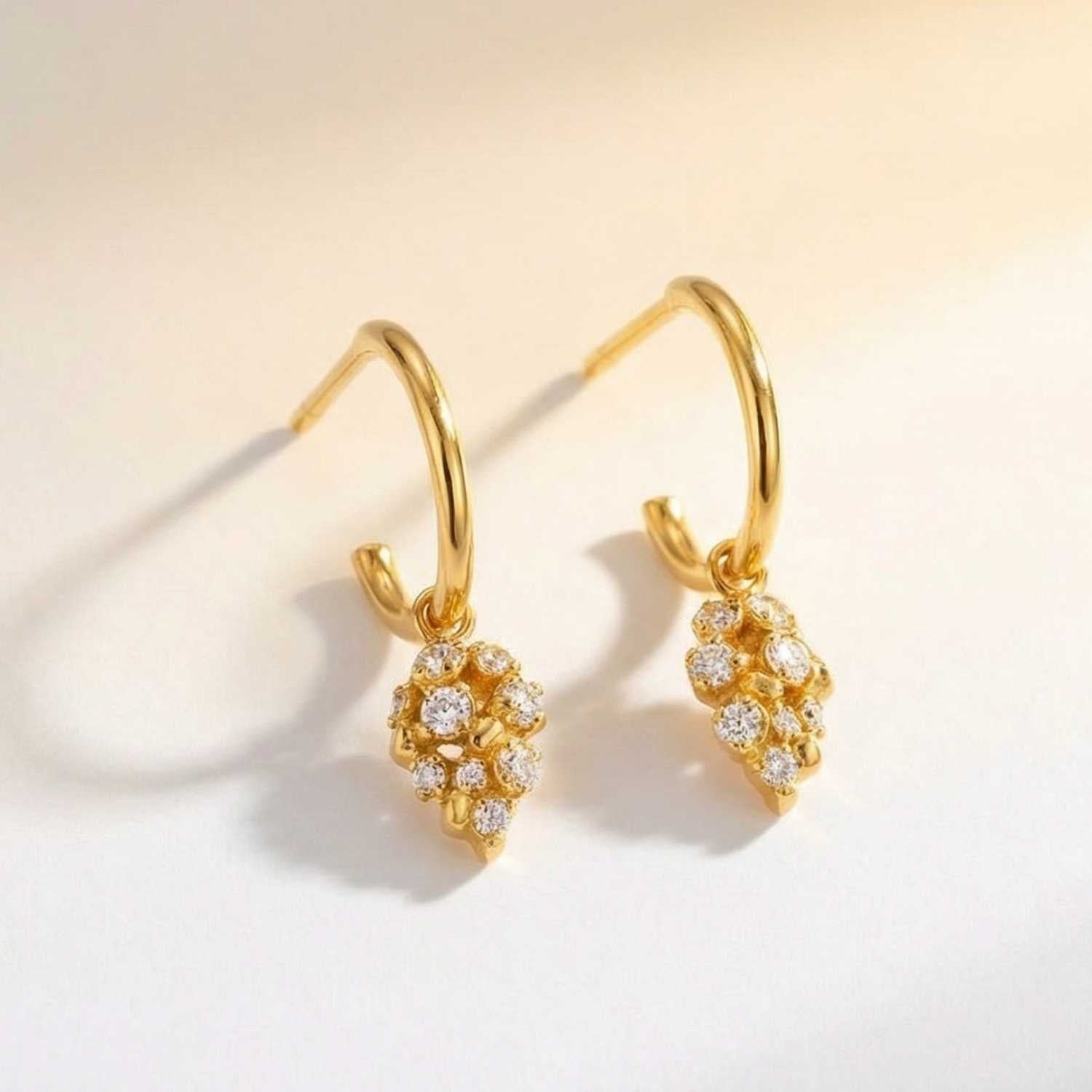 Gold Lyra Hoop Earrings