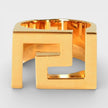 Statement Band Ring Metal Gold Tone