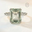 Anello in quarzo verde oro o argento - Luna