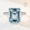 Gold or Silver Ocean Blue Topaz Ring - Bali