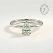 Gold or Silver Pear Amethyst Ring- Zinnia