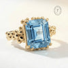 Gold or Silver Sky Blue Topaz Ring - Aurelia