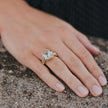 Gold or Silver Statement Green Quartz Ring - Giselle