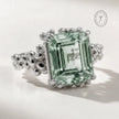 Gold or Silver Statement Green Quartz Ring - Giselle
