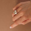Gold or Silver Statement Green Quartz Ring - Giselle