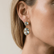 Boucles d'oreilles Aurélia en topaze bleue ciel et or