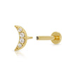 Sparkling Moon Single Flat Back Earring