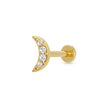 Sparkling Moon Single Flat Back Earring