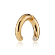 Sparkle Single Split Hoop Earring with Clear Stone