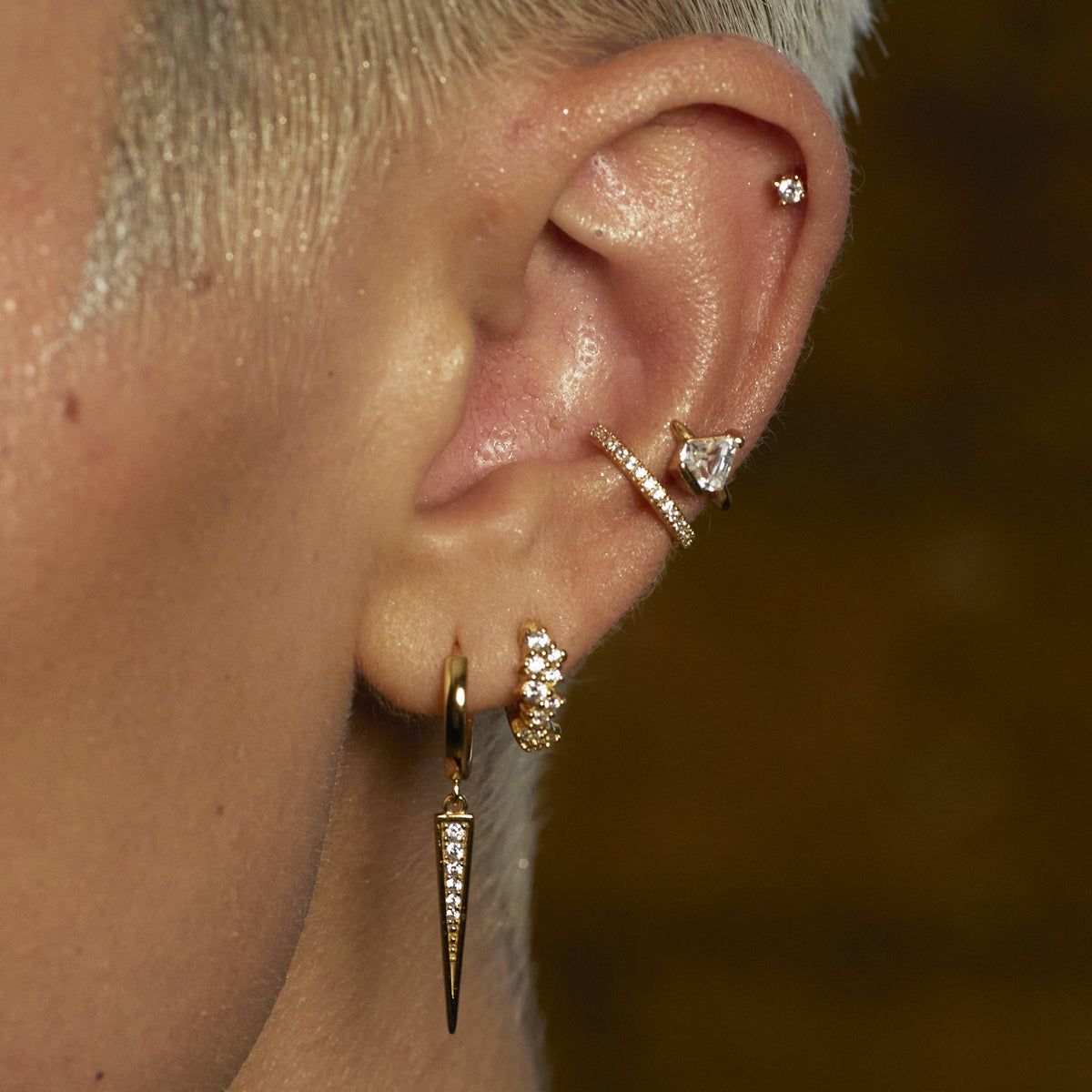 Stardust Huggie Earrings