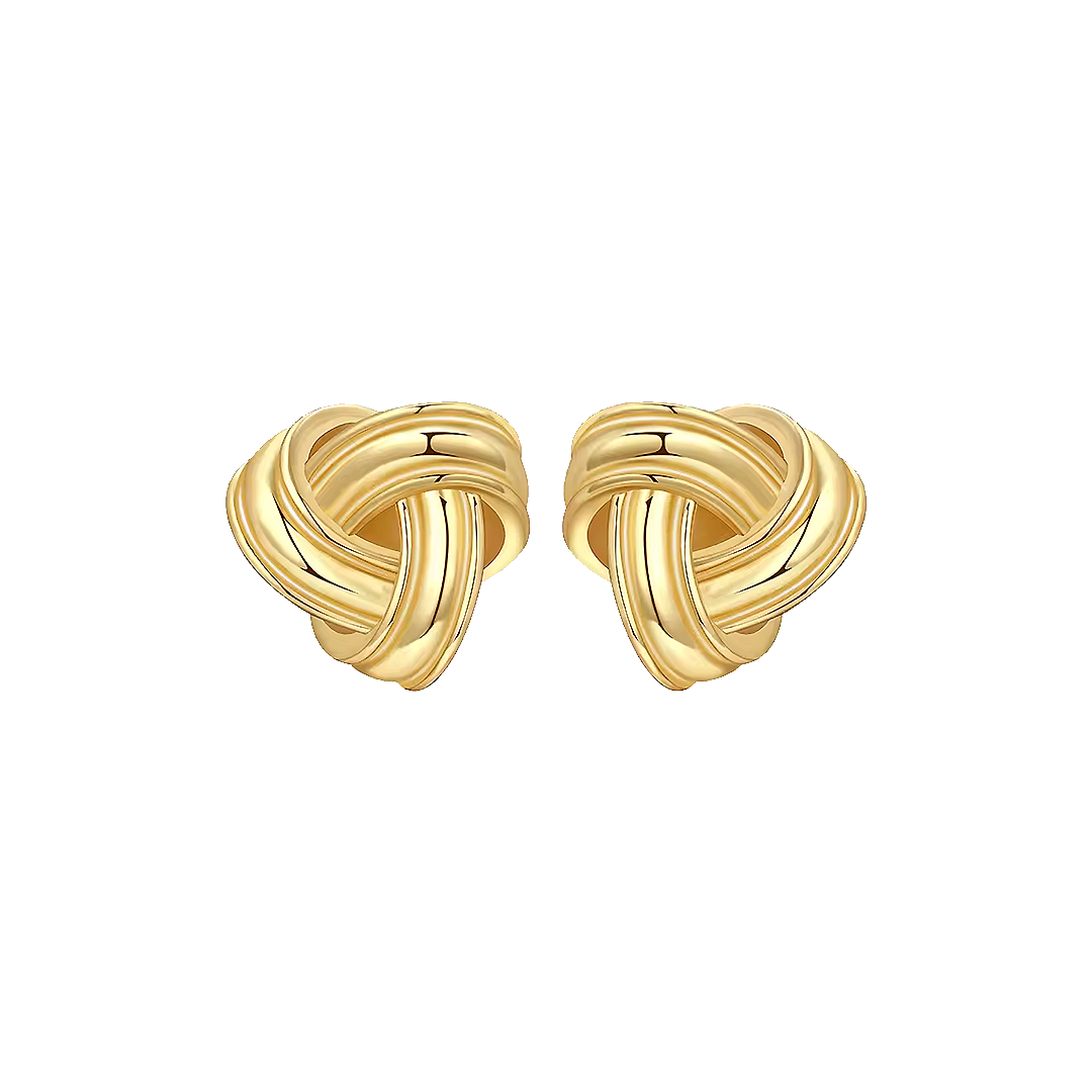 Orecchini a cerchio intrecciati color oro