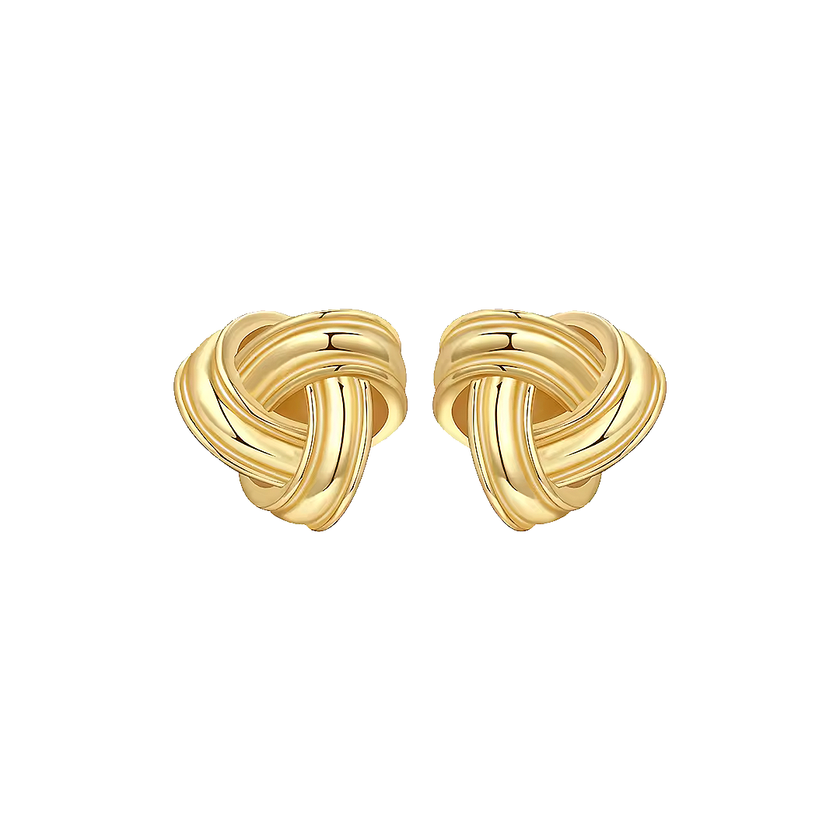 Orecchini a cerchio intrecciati color oro