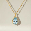 Gold Vermeil Blue Topaz Necklace - Aurelia
