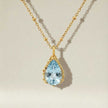 Gold Vermeil Blue Topaz Necklace - Aurelia