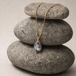 Gold Vermeil Blue Topaz Necklace - Aurelia