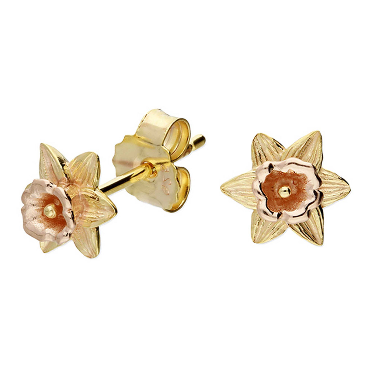 Daffodil Gold Vermeil Silver Studs