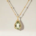 Gold Vermeil Green Quartz Necklace - Alba