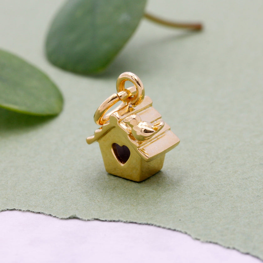 Bird House Silver Charm