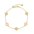 Gold clover cut out bracelet