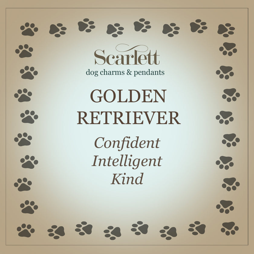Golden Retriever Personalised Silver Dog Tag Necklace