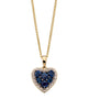 Elements Gold Heart Pendant with Precious Stones and Diamond Surround