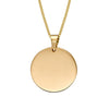 Elements Gold Plain Engravable Disc Pendant
