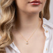 Elements Gold Semi-Precious Twist Pendant with Diamond Surround