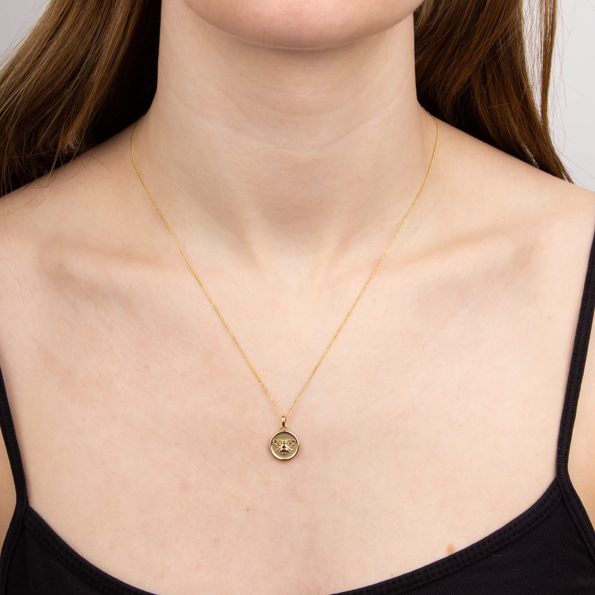 Elements Gold Bee Medallion Pendant