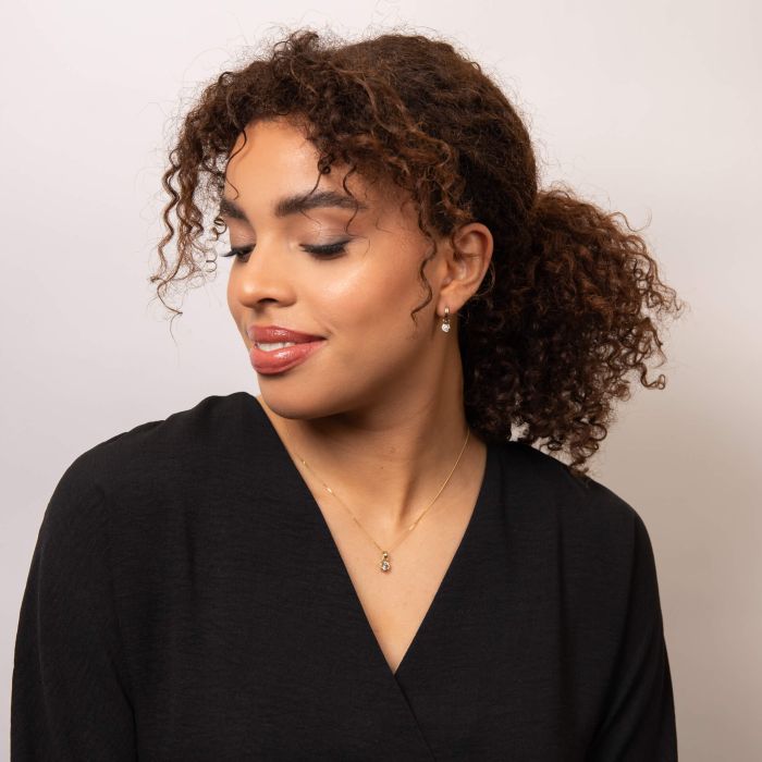 Elements Gold Octagon Hoop Earrings