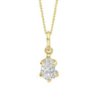 Elements Gold Pear Cut Solitaire Pendant