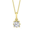 Elements Gold Asscher Cut Solitaire Pendant