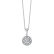 Elements Gold Bezel Set Diamond Cluster Pendant