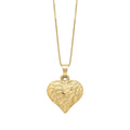 Elements Gold Heart Ripple Texture Pendant