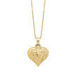 Elements Gold Heart Ripple Texture Pendant