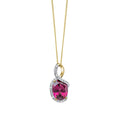 Elements Gold Elegant Twist Garnet Pendant