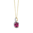 Elements Gold Eleganter Twist Granat-Anhänger