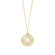 Elements Gold Mother Of Pearl Inlay Swirl Pendant