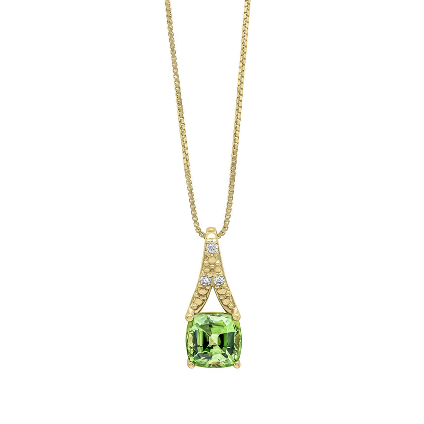 Elements Gold Rose Cut Sapphire and Diamond Pendant