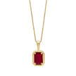 Elements Gold Großer Anhänger mit Edelstein und Kette