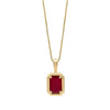 Elements Gold Großer Anhänger mit Edelstein und Kette