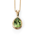Elements Gold Peridot Teardrop Pendant