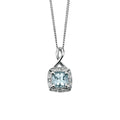 Elements Gold Semi-Precious Twist Pendant with Diamond Surround