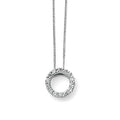 Elements Gold Open Circle Pendant with Diamonds