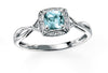 Elements Gold Semi-Precious Shoulder Twist Ring with Diamond Surround