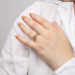 Elements Gold geflochtener Ring mit Pavé-Diamanten