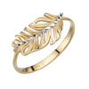 Elements Gold Plain Feather Ring
