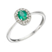 Elements Gold Precious Stone Ring with Diamond Cluster Surround
